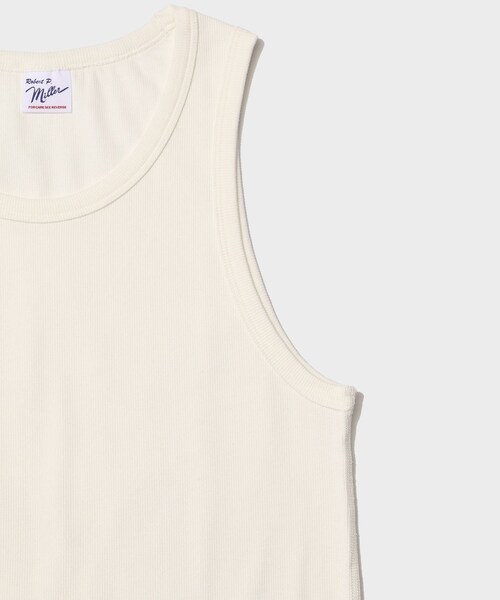 ADAM ET ROPE'（アダムエロペ）の「《別注》【Miller/ミラー】RIB TANKTOP（タンクトップ・メンズ・ブラック/ホワイト・L/M）」の16枚目の写真