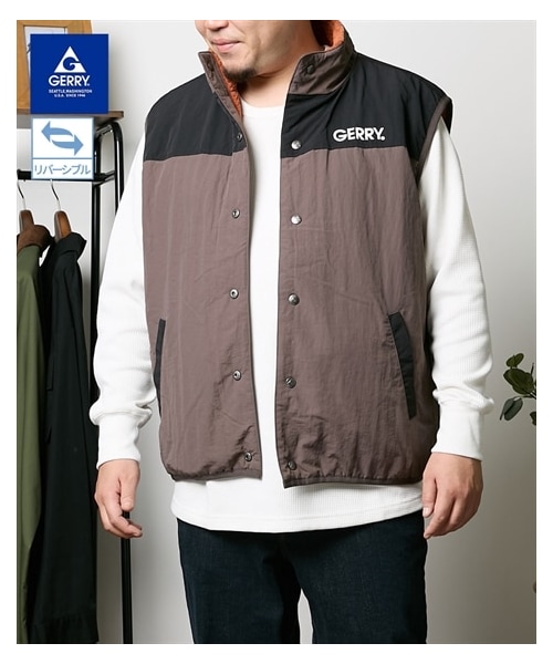 nissen（ニッセン）の「リバーシブルベスト【大きいサイズメンズ】/GERRY（ジェリー）（ベスト・メンズ・#230オレンジ&グレー/#840ブラック&ブルー・3L/4L/5L）」の2枚目の写真