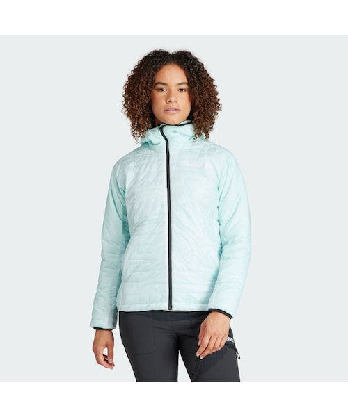 adidas（アディダス）の「テレックス XPERIOR バリライト PRIMALOFT フード付きジャケット（ジャケット/アウター・レディース・イエロー/セミフラッシュアクア・XL/S/L/M/3XL/2XL/XS）」の8枚目の写真