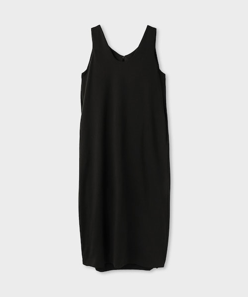 ROPE'（ロペ）の「【一部店舗限定】【REALM（レルム）】U-NECK JERSEY DRESS｜モクロディジャージワンピース　26SS（ワンピース・レディース・ブラック/カーキ・36/38）」の2枚目の写真