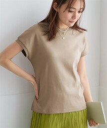 nissen | ＵＶカット綿１００％フライス素材フレンチスリーブＴシャツ(Tシャツ/カットソー)