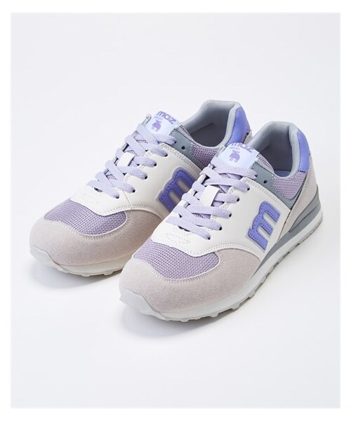 nissen（ニッセン）の「【ゆったり幅広】moz（モズ）軽量ロゴスニーカー（ワイズ４Ｅ）（スニーカー・メンズ・ライトベージュ/ライトグレー/サックス/ピンクミックス/グレー×パープル/ミント・23.5cm/4E/24.0cm/4E/24.5cm/4E/25.0cm/4E/25.5cm/4E/26.0cm/4E/26.5cm/4E/27.0cm/4E）」の10枚目の写真