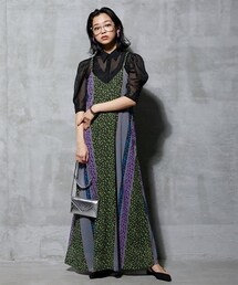 GEVS. | 大きいサイズフラワープリントキャミソールワンピースGEVS.(ワンピース)