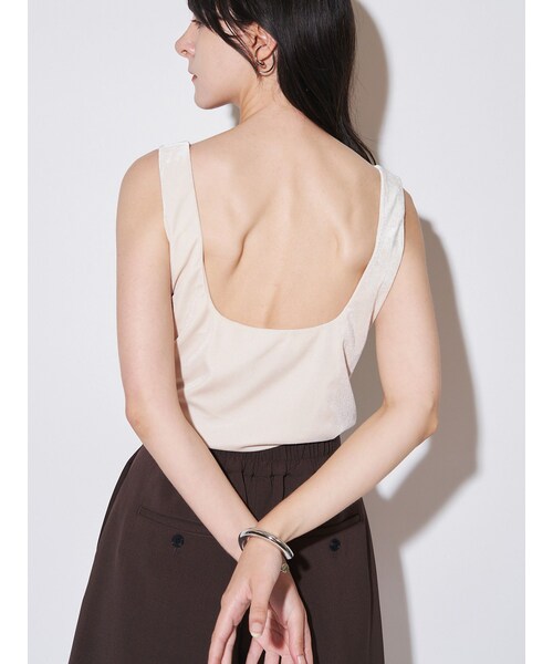 ELENDEEK（エレンディーク）の「VELOUR PAD TANK（タンクトップ・レディース・ネイビー/ブラウン/ベージュ・F）」の20枚目の写真