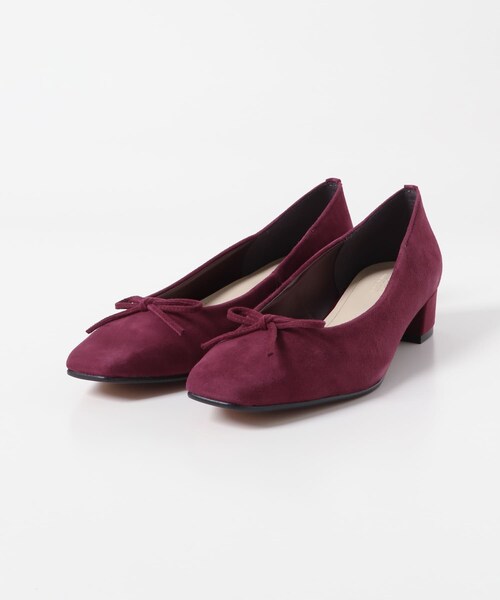 URBAN RESEARCH ROSSO（アーバンリサーチロッソ）の「シープスエードバレエシューズ（バレエシューズ・レディース・charcoal/bordeaux・36/37/38）」の3枚目の写真
