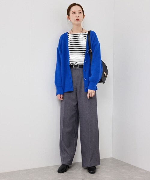 ROPE' PICNIC（ロペピクニック）の「ボックスシルエットボーダーカットソー（Tシャツ/カットソー・レディース・ブラック系/ブラウン/ネイビー系・F）」の11枚目の写真