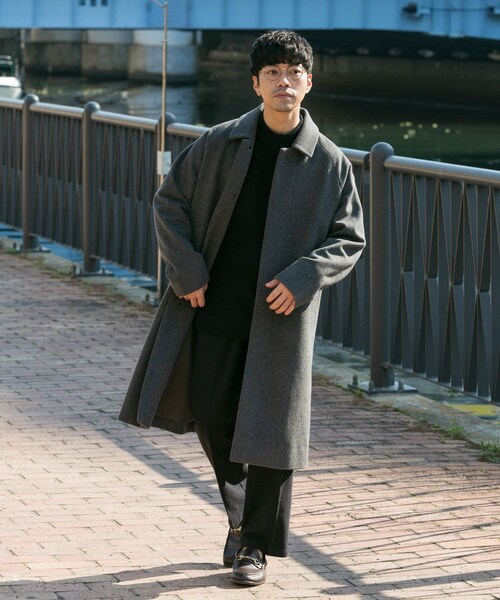 URBAN RESEARCH ROSSO(アーバンリサーチロッソ)の「スーパー100 オーバーバルマカンコート(ステンカラーコート・メンズ・CHARCOAL/NAVY/BLACK・M/L)」の20枚目の写真