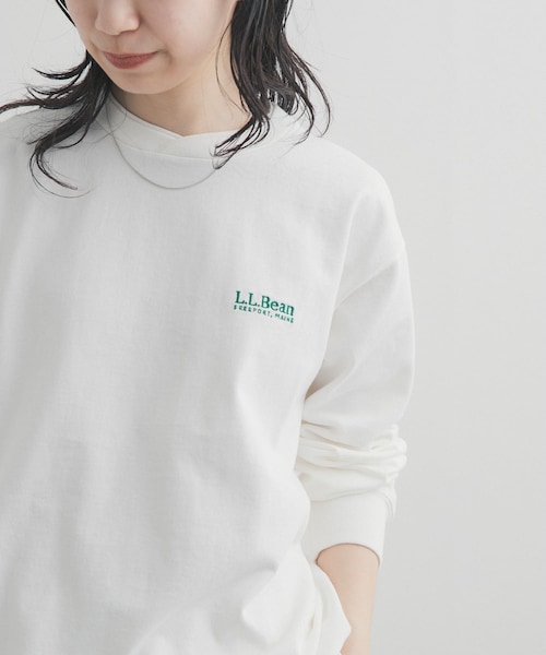 URBAN RESEARCH DOORS(アーバンリサーチドアーズ)の「L.L.Bean JAPAN EDITION LONGSLEEVET-SHIRTS(Tシャツ/カットソー・レディース・WHITE/BIRCH/GREY/SAX/RED/NAVY・M)」の1枚目の写真