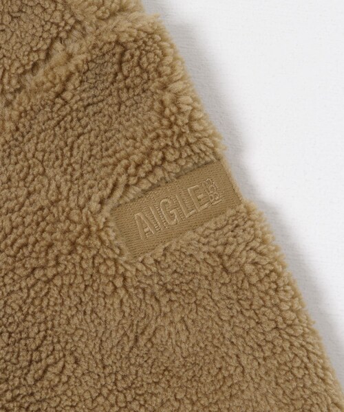 THE GOODLAND MARKET（ザグッドランドマーケット）の「AIGLE　リバーシブル シェルパフリース（ノーカラージャケット・レディース・TAUPE/CELADON・S/M/L）」の12枚目の写真