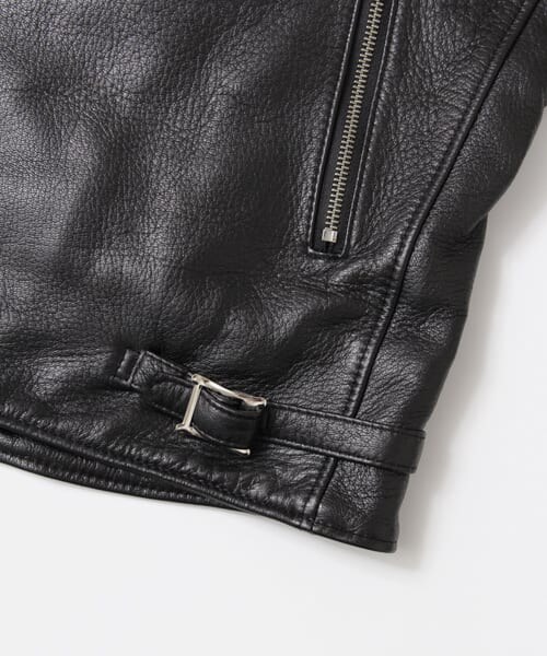 URBAN RESEARCH Sonny Label（アーバンリサーチサニーレーベル）の「SEVESKIG　別注GOAT SKIN S-RIDERS JACKET（ライダースジャケット・メンズ・BLACK・S/M）」の14枚目の写真