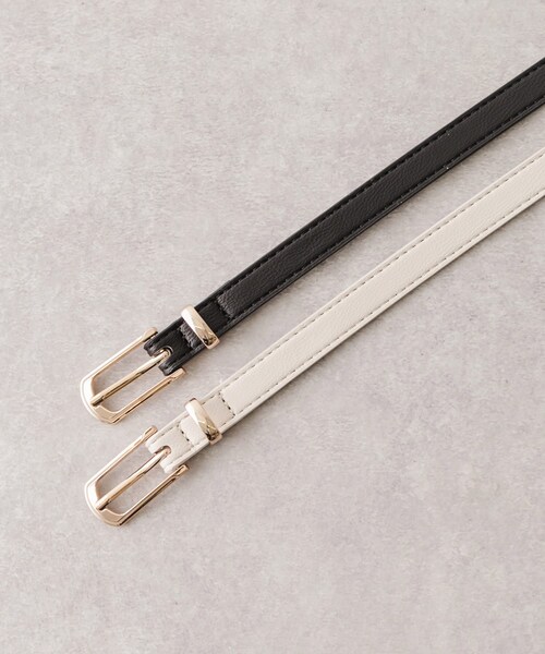 SMELLY（スメリー）の「スリムスクエアベルト（ベルト・レディース・BLK/IVO・-）」の7枚目の写真