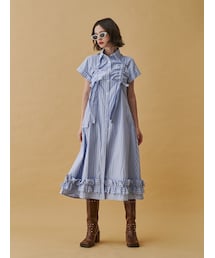 jouetie | ギャザーリボンシャツワンピース(ワンピース)