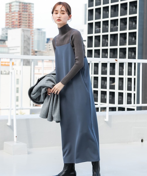 SENSE OF PLACE by URBAN RESEARCH（センスオブプレイスバイアーバンリサーチ）の「ストレートキャミワンピース（ワンピース・レディース・NAVY/BEIGE/BLACK・one）」の3枚目の写真