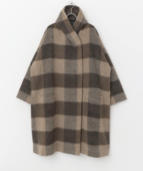 かぐれ（カグレ）の「Honnete　Shawl Collar Coat（テーラードジャケット・レディース・BrownCheck・one）」の15枚目の写真
