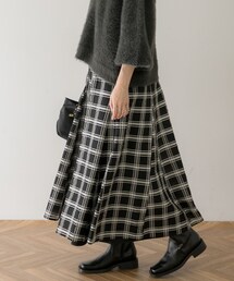 リバーシブルチェックスカート