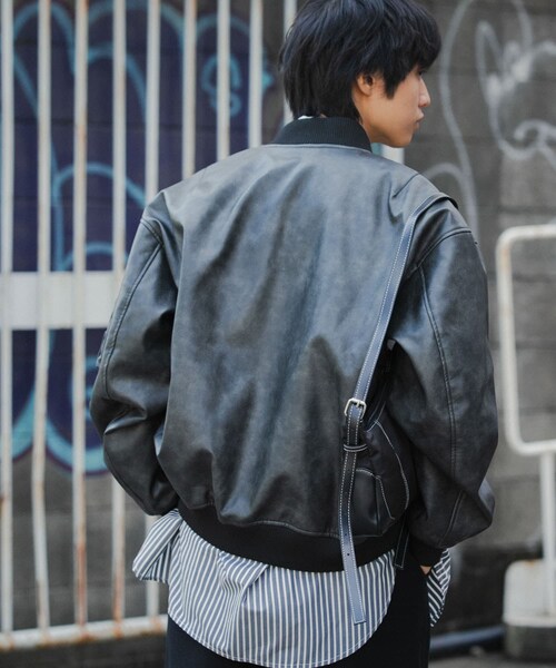 SENSE OF PLACE by URBAN RESEARCH(センスオブプレイスバイアーバンリサーチ)の「ヴィンテージライクMA-1(MA-1・メンズ・BLACK/BROWN・M/L)」の15枚目の写真