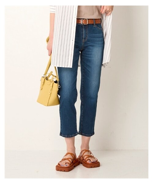 nissen（ニッセン）の「すごのびストレッチデニムクロップドパンツ（ゆったりヒップ）＜大きいサイズ有＞（パンツ・レディース・フェードブルー/ユーズドブルー/ネイビー・L/LL/3L/4L/5L/6L/8L/10L）」の16枚目の写真