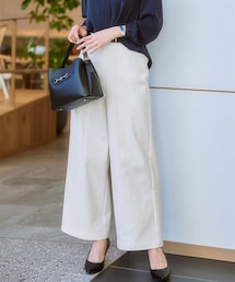 nissen | ハリ感素材ストレッチワイドパンツ<大きいサイズ有>(パンツ)