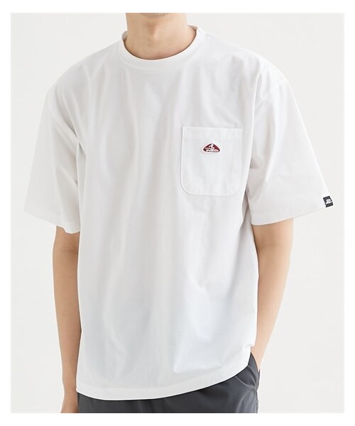 nissen（ニッセン）の「ストレッチ 胸ポケットロゴ刺しゅう半袖Tシャツ　PIKO（ピコ）（Tシャツ/カットソー・メンズ・オフホワイト/ブラック/コヨーテ・M/L/LL）」の4枚目の写真