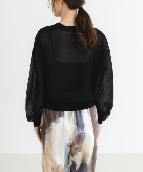 URBAN RESEARCH（アーバンリサーチ）の「new basic　リネン混スポンディッシュニットカーディガン（カーディガン/ボレロ・レディース・GRAY/LIME/BLACK・FREE）」の5枚目の写真