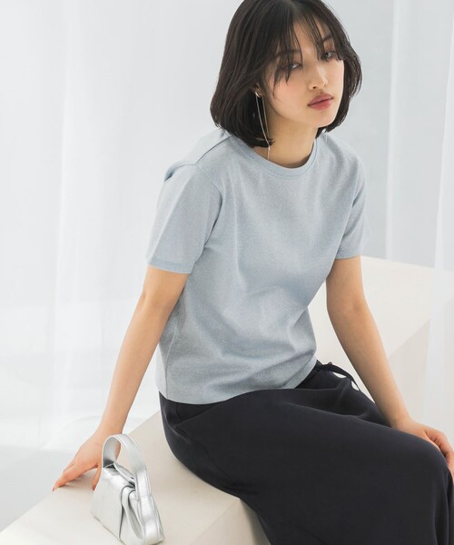 URBAN RESEARCH ROSSO（アーバンリサーチロッソ）の「ラメカットソー（Tシャツ/カットソー・レディース・GRAY/GOLD・FREE）」の5枚目の写真