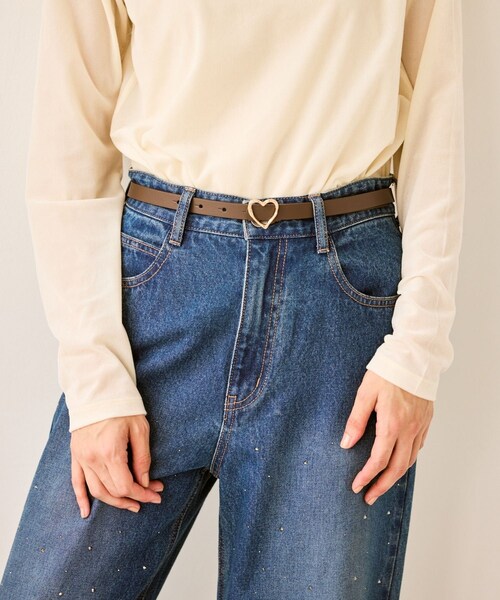 ROPE' PICNIC（ロペピクニック）の「15mmハートバックルベルト（ベルト・レディース・ブラック/ブラウン・F）」の6枚目の写真