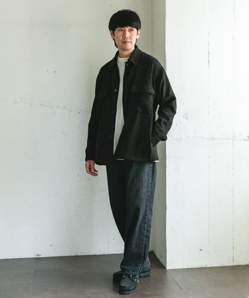URBAN RESEARCH DOORS(アーバンリサーチドアーズ)の「モールシャツジャケット(テーラードジャケット・メンズ・OLIVE/CHARCOAL・M/L)」の19枚目の写真