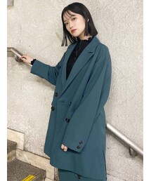 MURUA | ディープスリットロングジャケット【セットアップ着用可能】(テーラードジャケット)