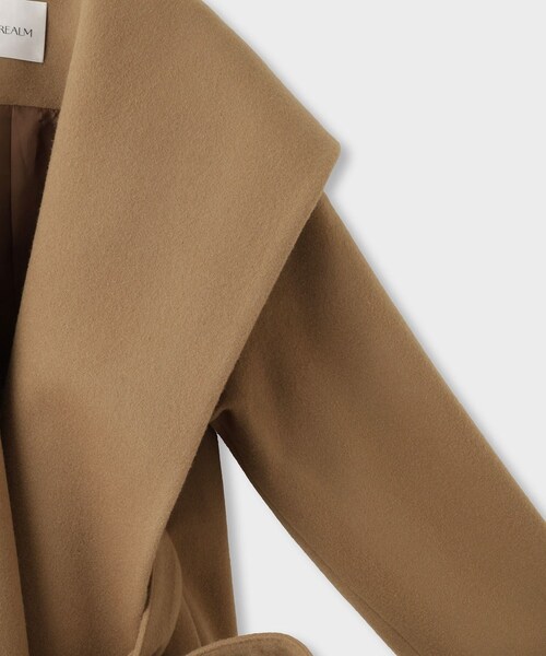 ROPE'(ロペ)の「【一部店舗限定】【REALM(レルム)】SHAWL COLLAR HALF COAT|ショートコート 26AW(ステンカラーコート・レディース・ベージュ/グレー・38)」の14枚目の写真