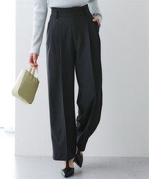 7days Life Styling | 【みさとさんコラボ】センタープレスタックワイドパンツ（しわになりにくい・UVカット）＜大きいサイズ有＞(スラックス)