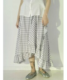 merry jenny | ギンガムコンビフレアスカート(スカート)