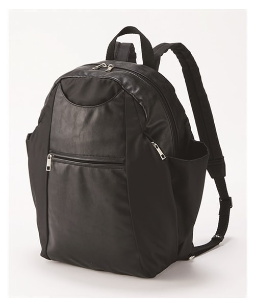 nissen（ニッセン）の「１０ポケットHuguuuuuuuリュックサック（PC収納）（A4対応）Poche Lab（ポッシェ ラボ）（バックパック/リュック・メンズ・黒/グレー/アイボリー×ライトベージュ・Y）」の4枚目の写真