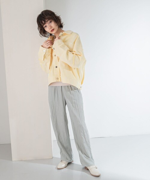 KBF（ケイビーエフ）の「パッチワークGジャン（デニムジャケット・レディース・YELLOW/BEIGE・one）」の21枚目の写真