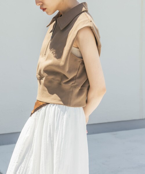 KBF（ケイビーエフ）の「ショルダータックZIPスウェット（スウェット・レディース・NAVY/TOP GRAY/BROWN・one）」の14枚目の写真