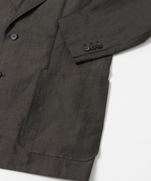 URBAN RESEARCH（アーバンリサーチ）の「new basic　WOOL LINEN JACKET（テーラードジャケット・メンズ・BROWN/D GREEN・M/L/XL）」の6枚目の写真
