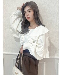dazzlin | ラッフルフリルスリーブブラウス(シャツ/ブラウス)