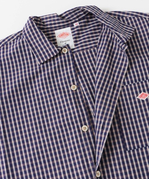 URBAN RESEARCH DOORS（アーバンリサーチドアーズ）の「DANTON　WORK SHIRTS SHORT-SLEEVE（シャツ/ブラウス・メンズ・BEG/GRY/NVY/BRN・42/44）」の7枚目の写真