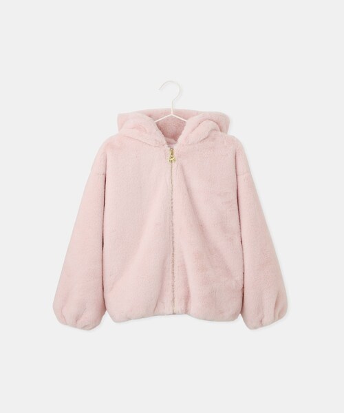 ROPE' PICNIC(ロペピクニック)の「【KIDS/キッズ】ふわふわフェイクファージップブルゾン(ブルゾン・キッズ・オフホワイト/ピンク・L/M/S)」の7枚目の写真