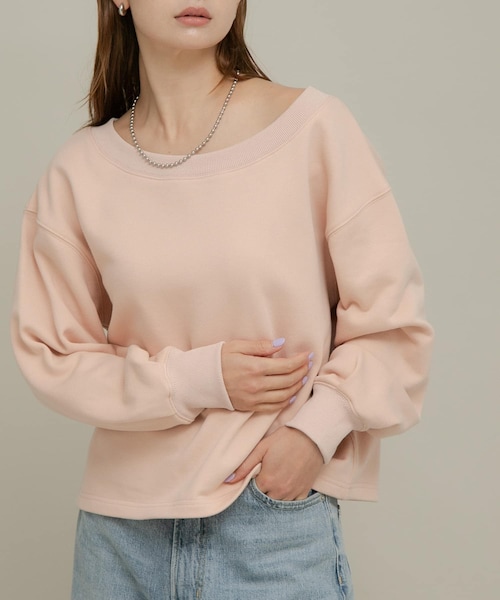 URBAN RESEARCH Sonny Label（アーバンリサーチサニーレーベル）の「ワイドクルーネックスウェット（スウェット・レディース・オフ/グレー/ピンク/イエロー・FREE）」の4枚目の写真