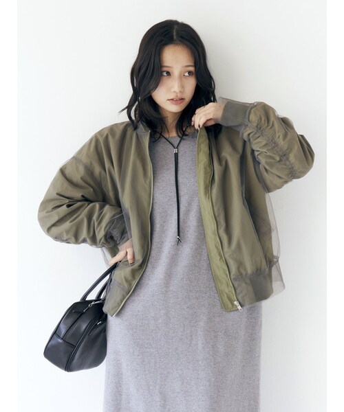 Ungrid（アングリッド）の「チュールドッキングMA-1（MA-1・レディース・ブラウン・F）」の19枚目の写真