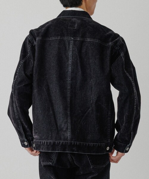 ADAM ET ROPE'（アダムエロペ）の「【ISKO】フロッキー デニムジャケット / ADAM ET ROPE' JEANS -PERS-（デニムジャケット・メンズ・ブラック系/ダークブラウン系・L/M）」の12枚目の写真