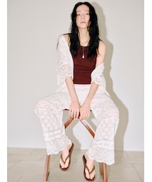 Ungrid | レースハーフスリーブシャツ(シャツ/ブラウス)