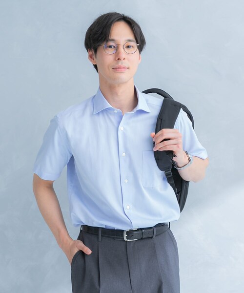 URBAN RESEARCH DOORS(アーバンリサーチドアーズ)の「LIFE STYLE TAILOR セミワイド半袖シャツ(シャツ/ブラウス・メンズ・WHITE/BLUE/NAVY-ST・37/39/41/43)」の19枚目の写真