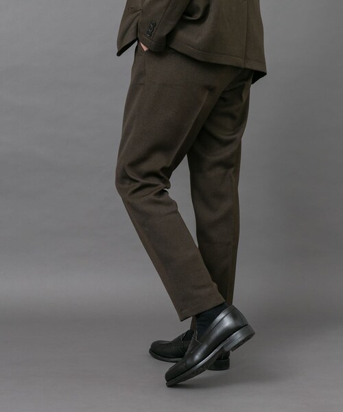 URBAN RESEARCH DOORS(アーバンリサーチドアーズ)の「LIFE STYLE TAILOR ブラッシュドツイルストレッチパンツ(スラックス・メンズ・BLACK/BRN KHAKI/GRAY・S/M/L/XL)」の3枚目の写真