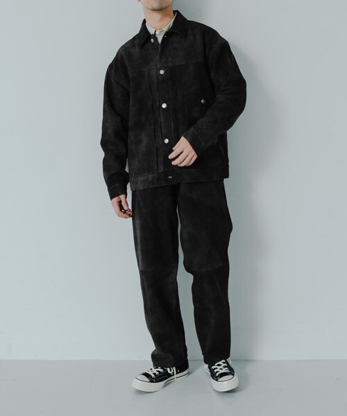 URBAN RESEARCH（アーバンリサーチ）の「『別注』SEVEN BY SEVEN×URBAN RESEARCH　LEATHER WIDE PANTS（その他パンツ・メンズ・BLACK/NAVY・M/L）」の9枚目の写真