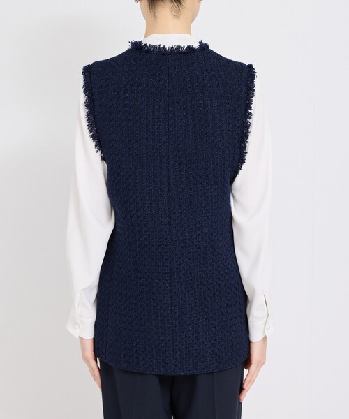 ROPE'（ロペ）の「ミックスツイードジレベスト（ベスト・レディース・ブラック系/オフホワイト/ネイビー・F）」の21枚目の写真
