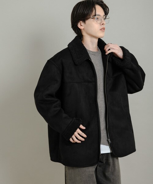 SENSE OF PLACE by URBAN RESEARCH（センスオブプレイスバイアーバンリサーチ）の「アソートボアブルゾン（ブルゾン・メンズ・BLK×CHA/BLK×BLK/GRY×KHK・M/L）」の9枚目の写真