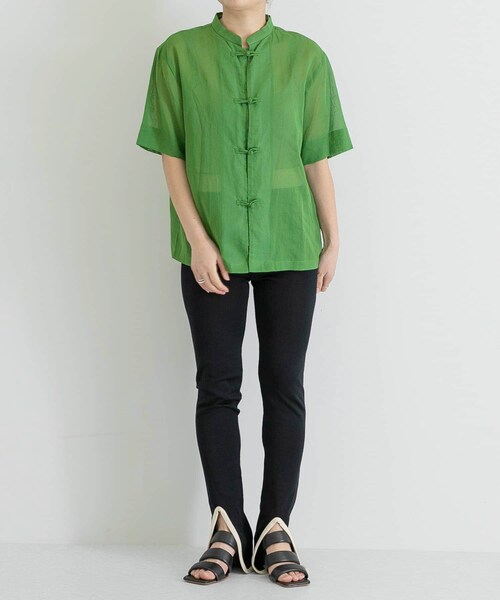 URBAN RESEARCH(アーバンリサーチ)の「WANDERUNG China Shirts(シャツ/ブラウス・レディース・65:orange/45:Green・FREE)」の5枚目の写真