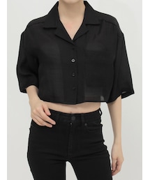 MURUA | オープンカラーシアーシャツ【セット販売対象】(シャツ/ブラウス)