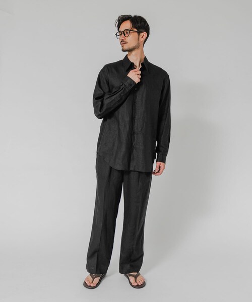 URBAN RESEARCH（アーバンリサーチ）の「LINEN REGULAR SHIRTS（シャツ/ブラウス・メンズ・BLACK/BEIGE/NAVY/SAX・M/L）」の10枚目の写真